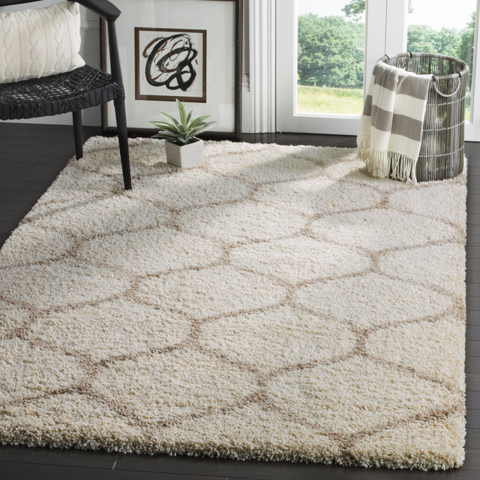 Ebern Designs Tate Geometric Beige Area Rug & Reviews Wayfair
